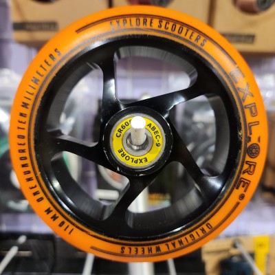 Колесо для трюкового самоката Explore 110 ALU оранжевый(диск.черный) Колесо для трюкового самоката Explore 110 ALU оранжевый(диск.черный)