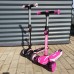 Трехколесный самокат TechTeam Surf girl 2025 черно-розовый