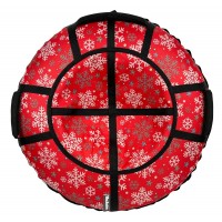 Тюбинг Hubster Люкс Про S Снежинки красные 100 (Каbat камера)