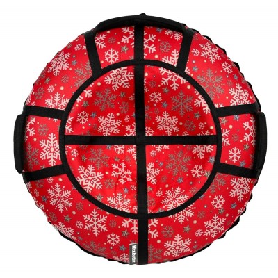 Тюбинг Hubster Люкс Про S Снежинки красные 100 (Каbat камера)