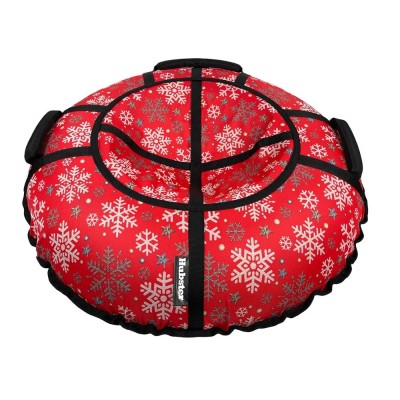 Тюбинг Hubster Люкс Про S Снежинки красные 100 (Каbat камера)