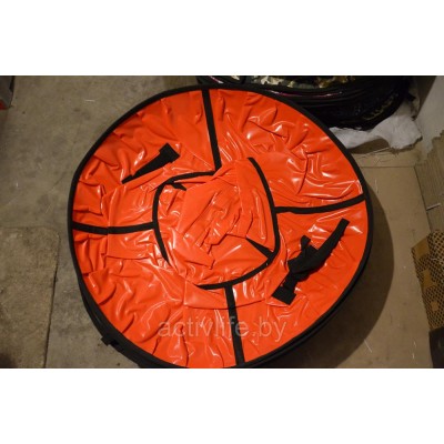 Тюбинг с пластиковым дном 110 см оранж Тюбинг с пластиковым дном 110 см оранж