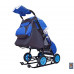 Санки-коляска SNOW GALAXY City-1-1. 2 Медведя на облаке на синем на больших надувных колёсах+сумка+ва