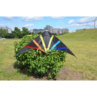 Воздушный змей спортивный размах 1.8 метра черный Воздушный змей спортивный размах 1.8 метра черный