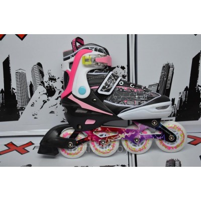 Раздвижные роликовые коньки Explore SATURN розовые размеры-(31-34)