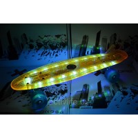 Penny board Fiero 22" желтая светящаяся платформа