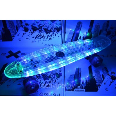 Penny board Fiero 22" белая светящаяся платформа Penny board Fiero 22" белая светящаяся платформа